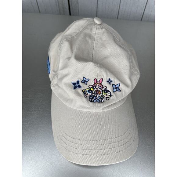 Vintage Power Puff Girls 2001 Cream Cartoon Network Adjustable Back - Picture 1 of 6